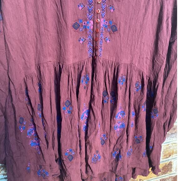 Free People Arianna Embroidered Flowing Tunic Dress - Picture 6 of 12